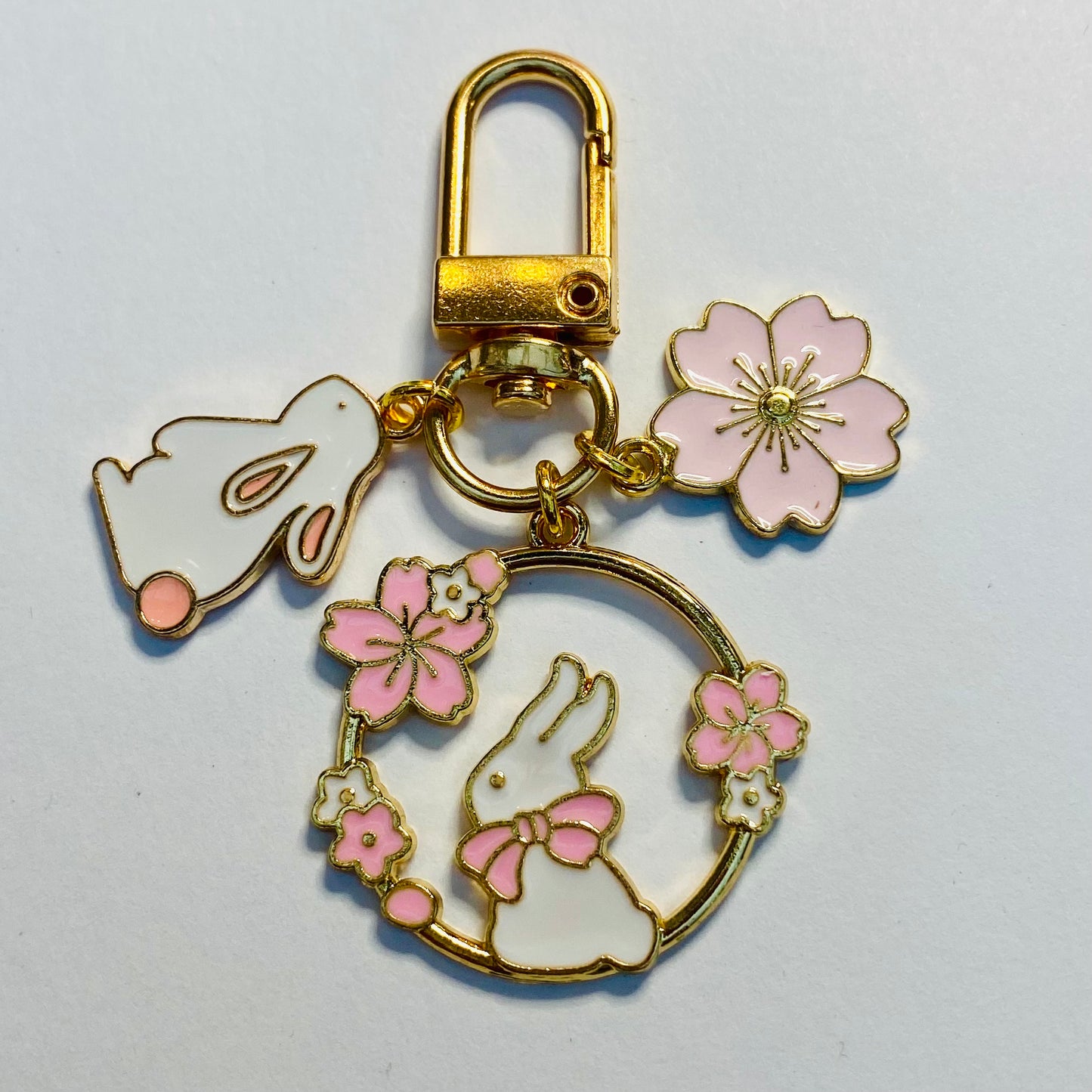 Kawaii Keyring Phone case  charm anime bunny sakura keychain