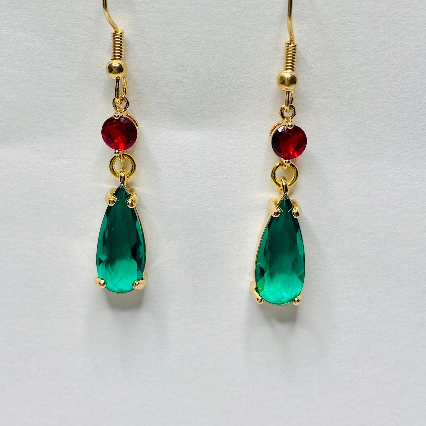 howls anime green red dangle earrings moving castle