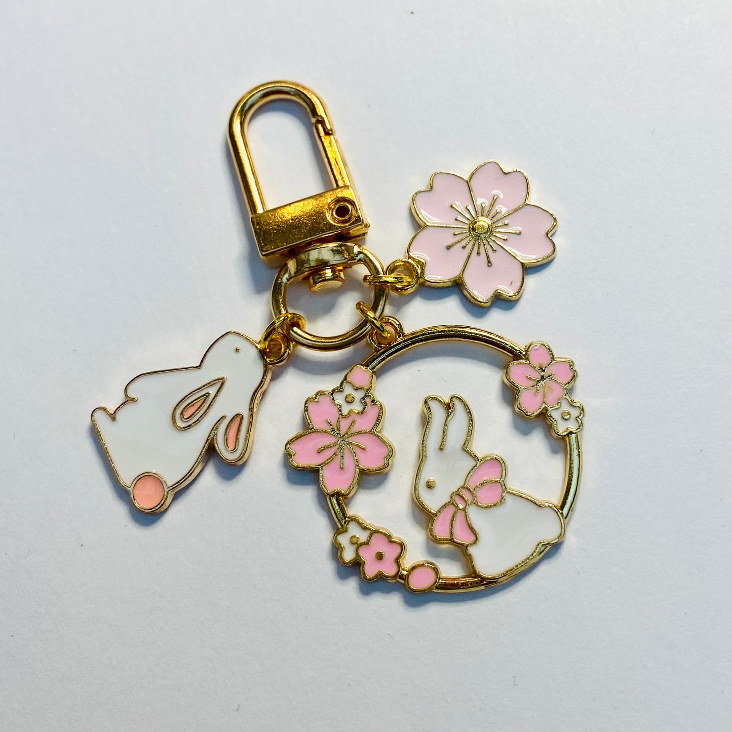 Kawaii Keyring Phone case  charm anime bunny sakura keychain