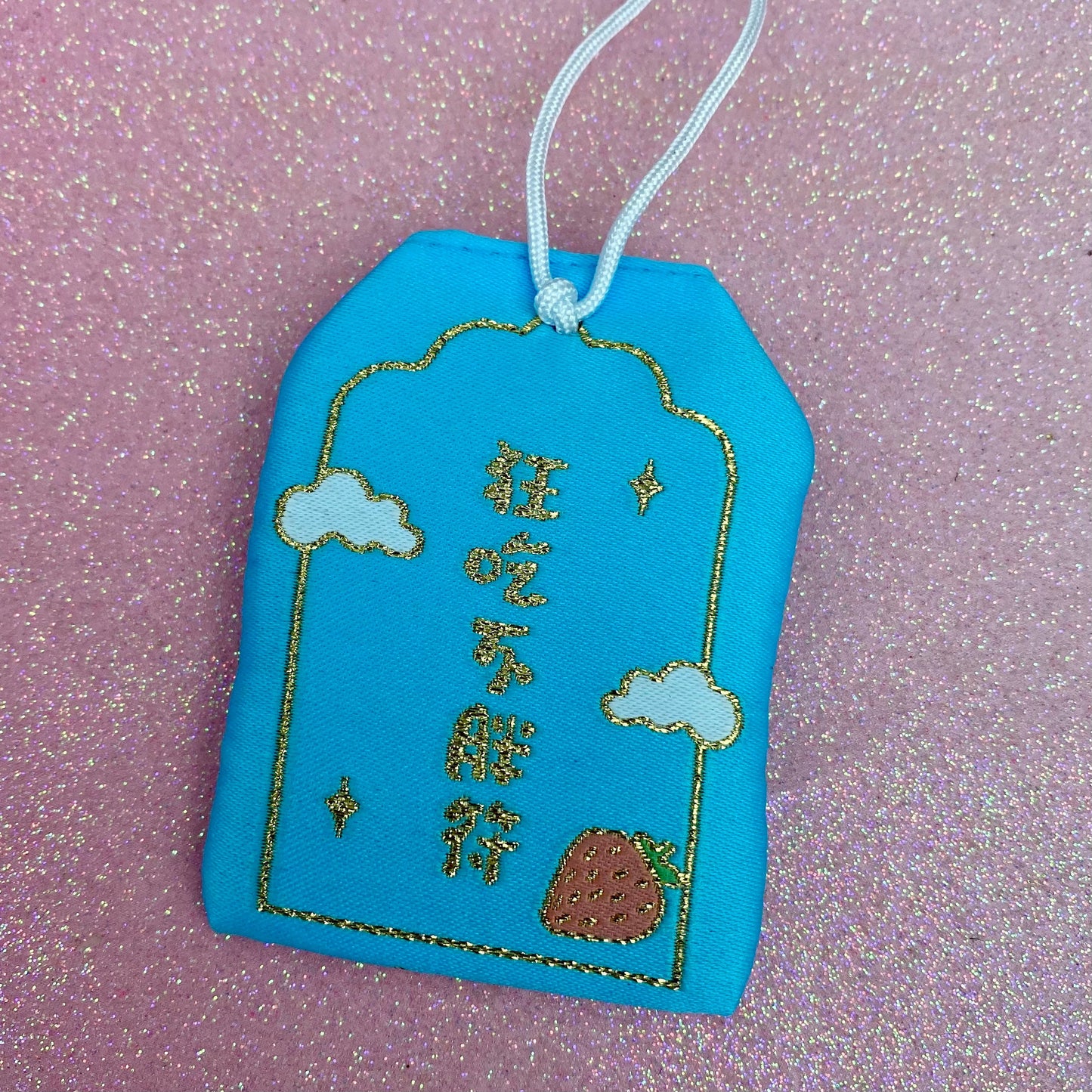 Japanese lucky kawaii omamori amulet silk pendant bags phone charm cow zodiac strawberry Chinese animal safe travel anime bag safety