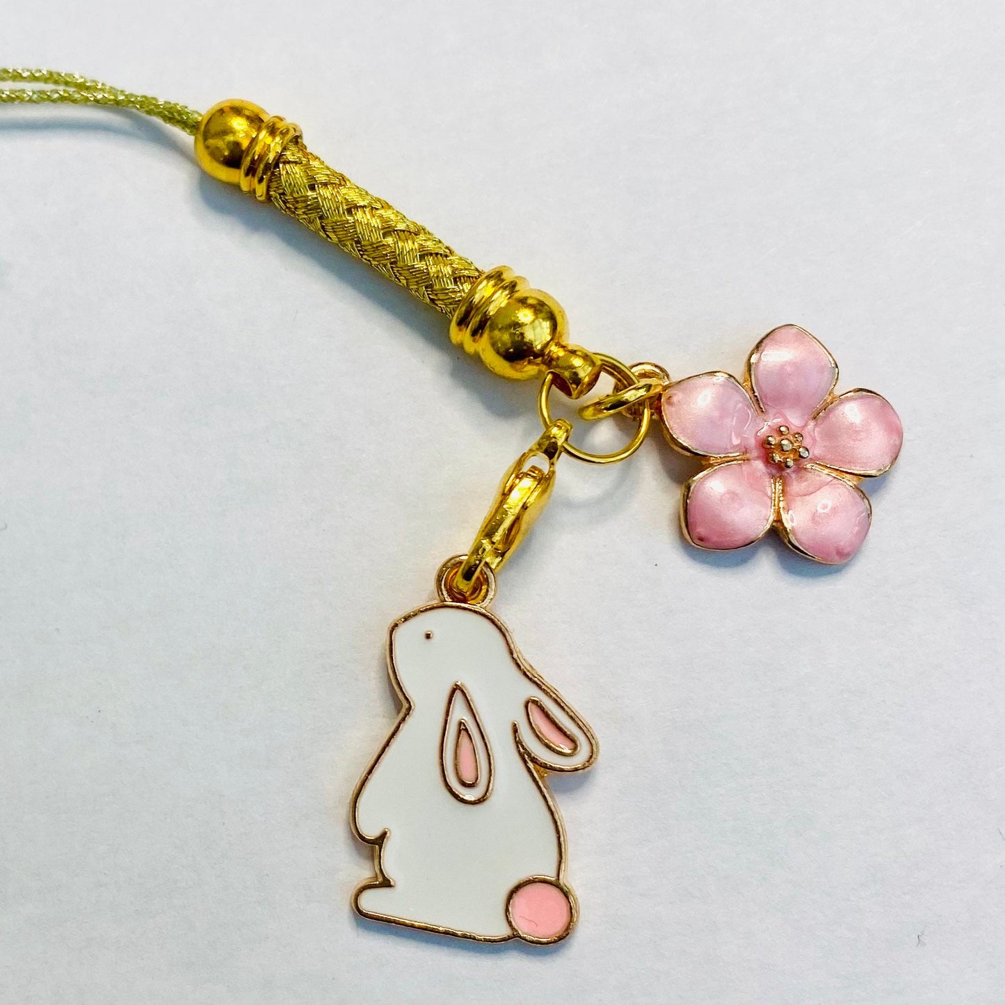 Phone charm anime bunny moon sakura smart hanger switch lanyard blossom