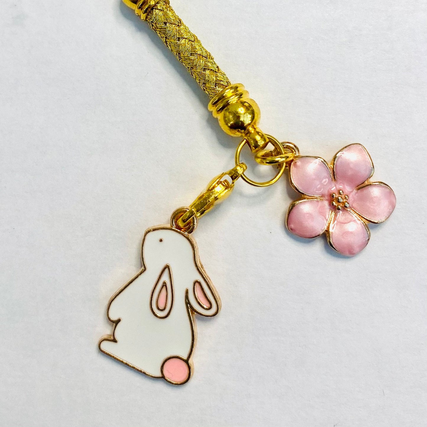 Phone charm anime bunny moon sakura smart hanger switch lanyard blossom