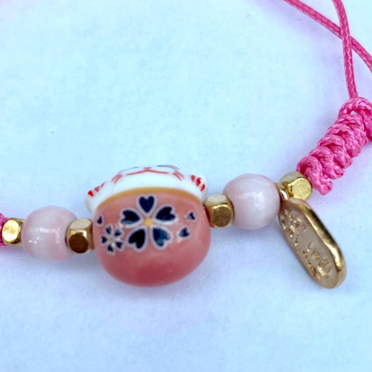 Lucky fortune maneki Neko bracelet, cat charm rope cord surfer bracelet wrist decoration