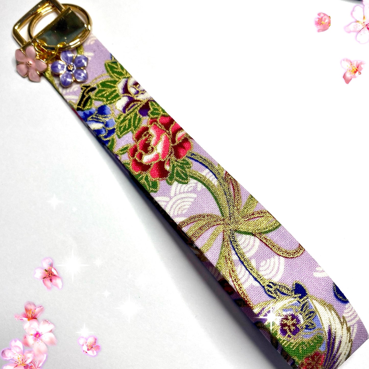 Japanese keychain wrist strap sakura lanyard strap keychain