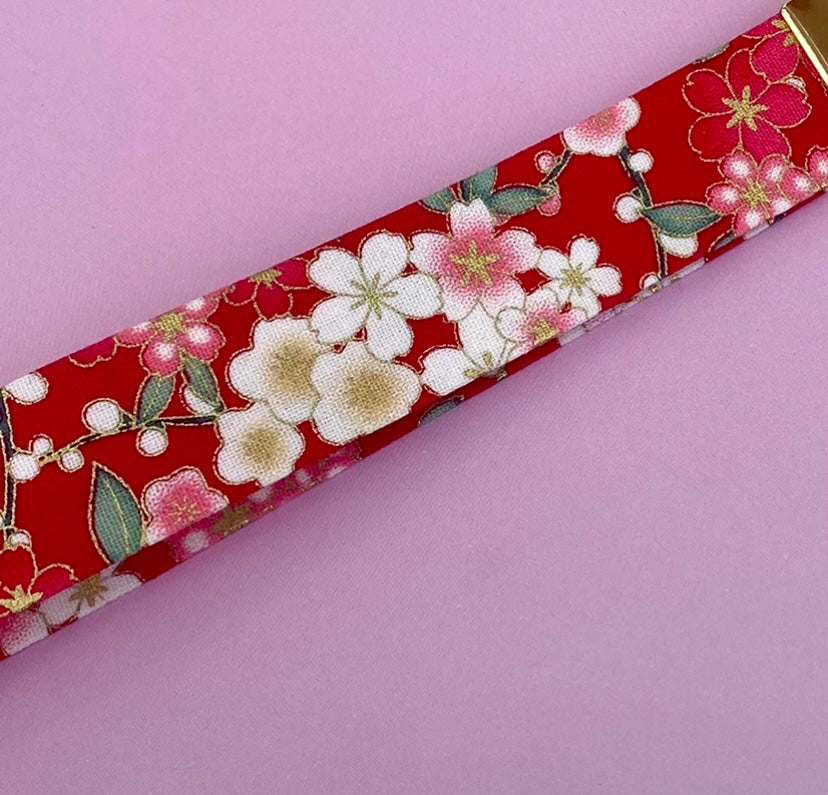 Japanese style sakura anime keyfob keychain lanyard